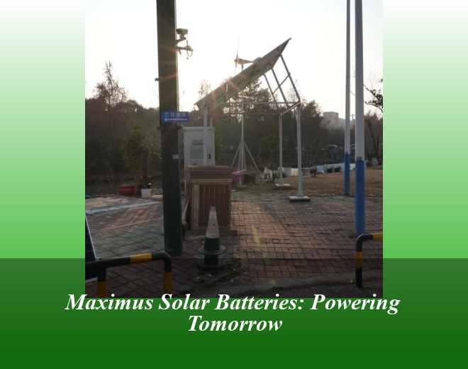 Maximus Solar Batteries: Powering Tomorrow